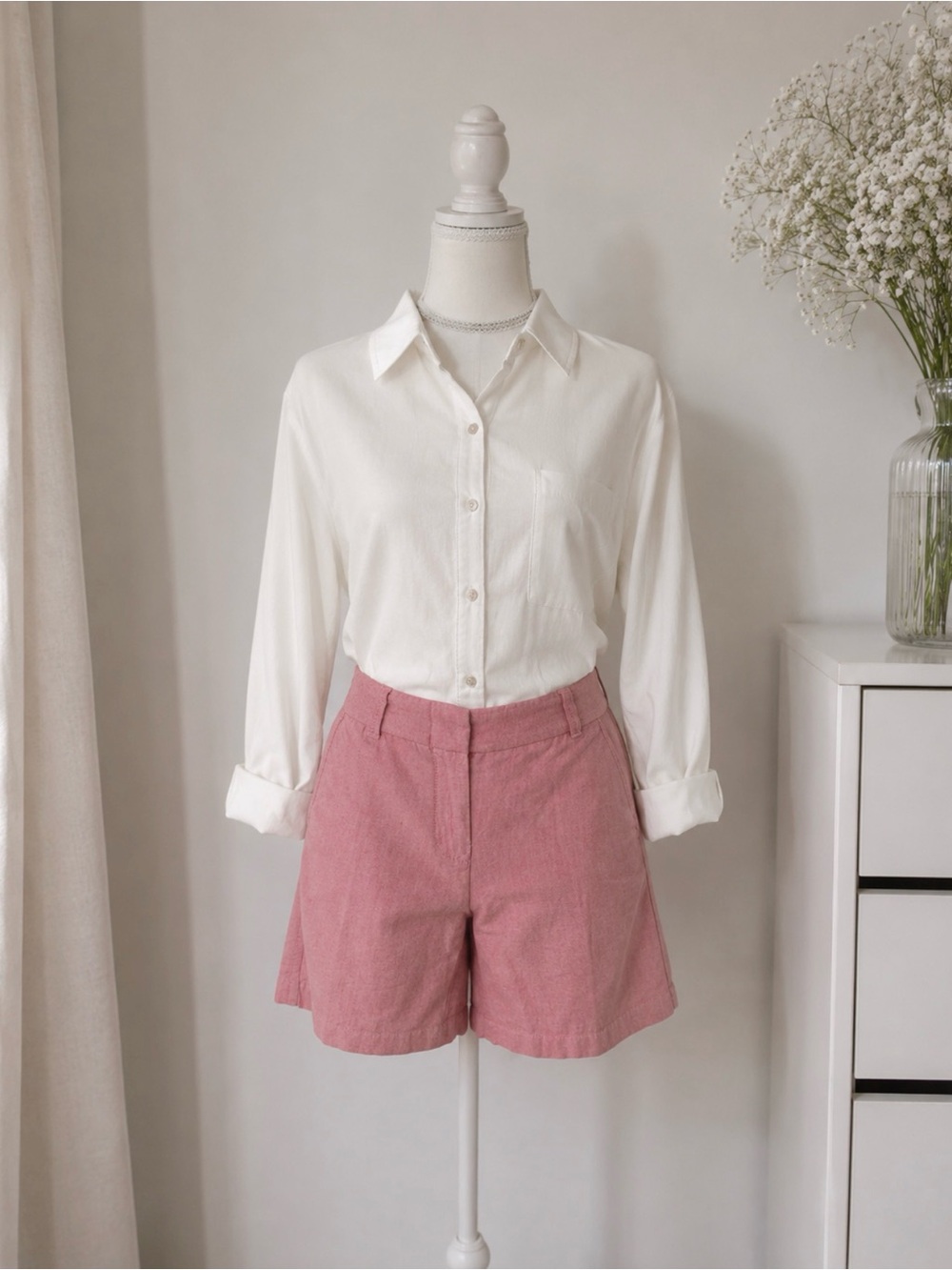 J. Crew Pink High-Rise Tailored Bermudas